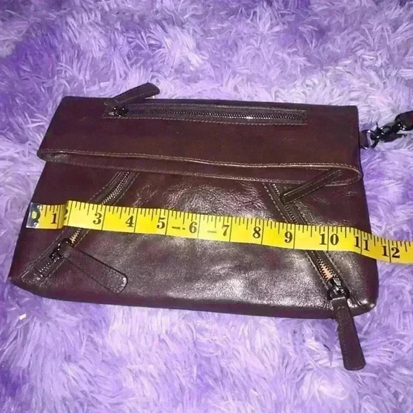 Hobo‎ International Brown Leather Fold Over Clutch/ Wristlet - Picture 9 of 11
